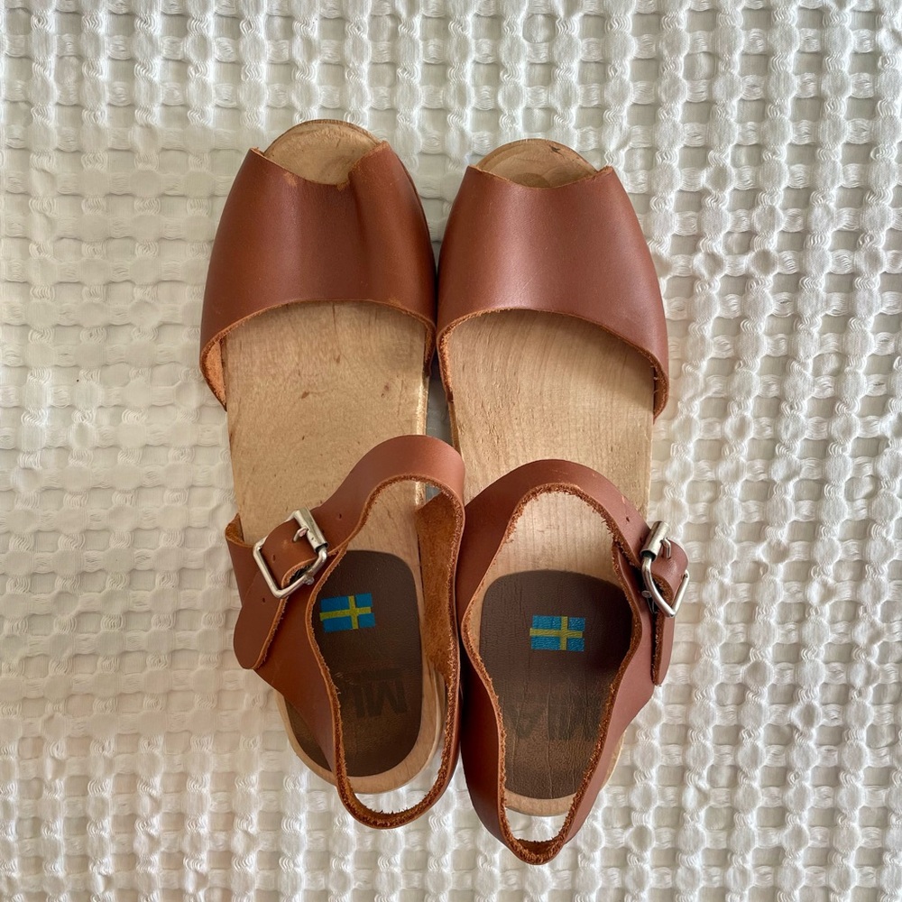 Mia Anja Clogs Size 38 boho wooden hippie - Picture 4 of 9